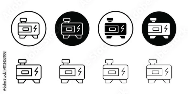 Fototapeta Portable power generator icon Outline vector for web ui