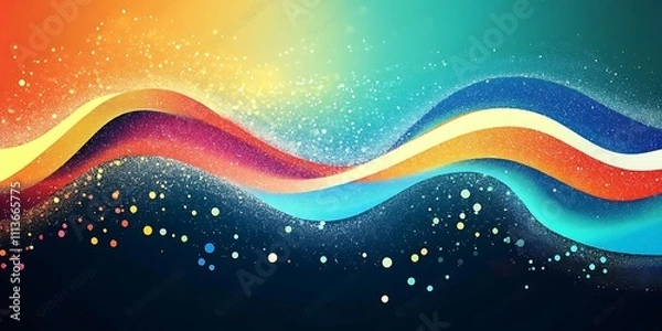 Fototapeta Fluid Blue and Orange Waves - A vibrant abstract design with fluid blue and orange waves, perfect for digital backgrounds and modern art