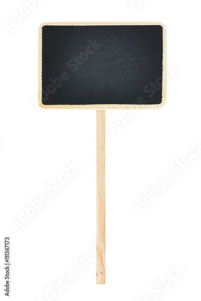 Obraz Blank wooden blackboard label , chalkboard label , garden sign a