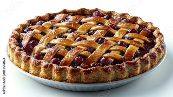 Fototapeta a pie with a lattice crust