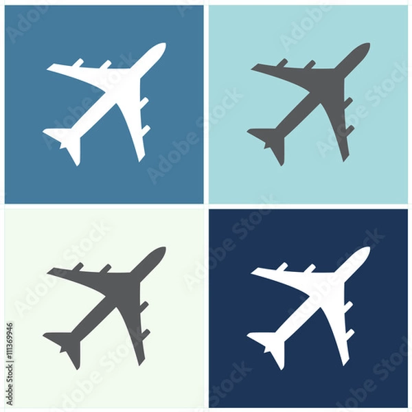Obraz Four Airplane Silhouettes