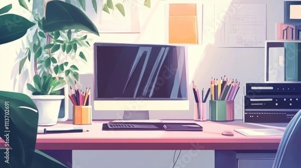 Fototapeta Creative Workspace for Designers and Illustrators