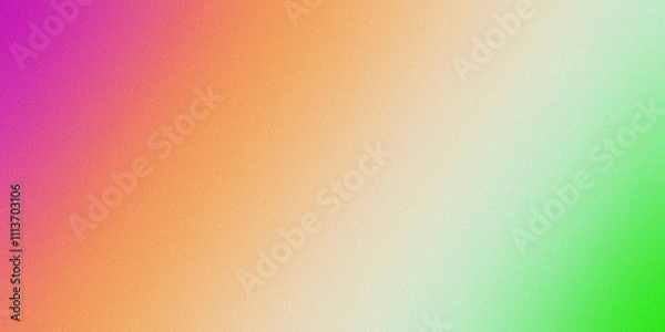 Fototapeta Abstract grainy gradient background in orange, teal, green, and pink with noise texture. Perfect for poster design