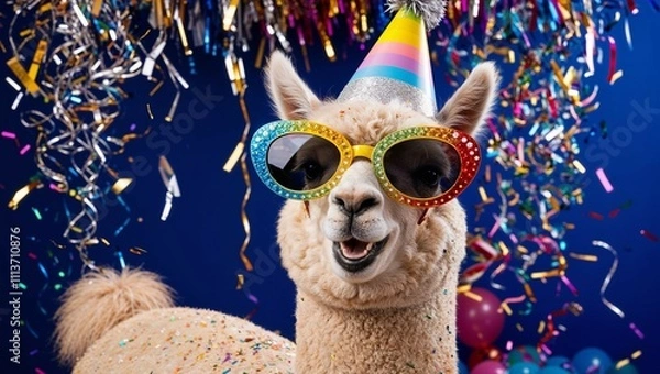 Fototapeta alpaca in the zoo