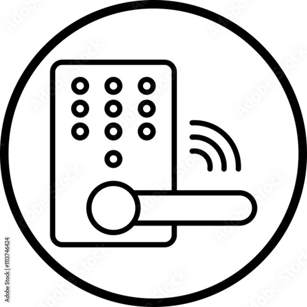 Obraz Smart Door Icon Style