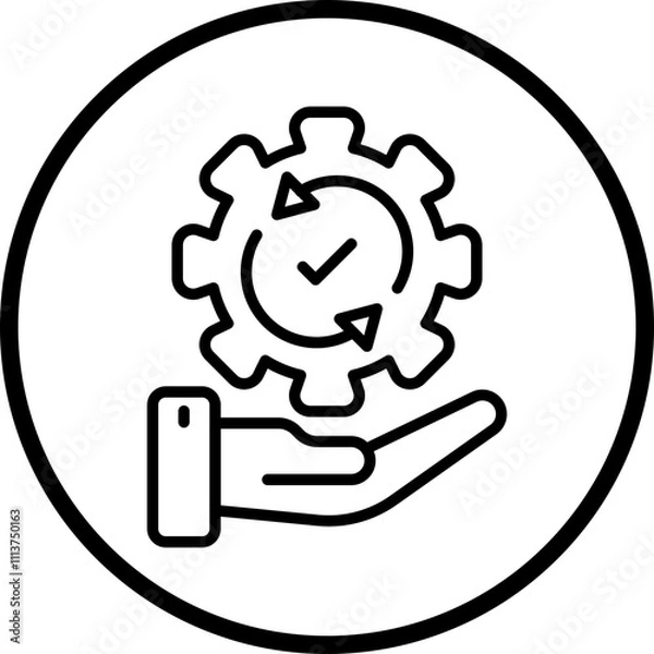 Fototapeta Flexible Schedule Icon Style