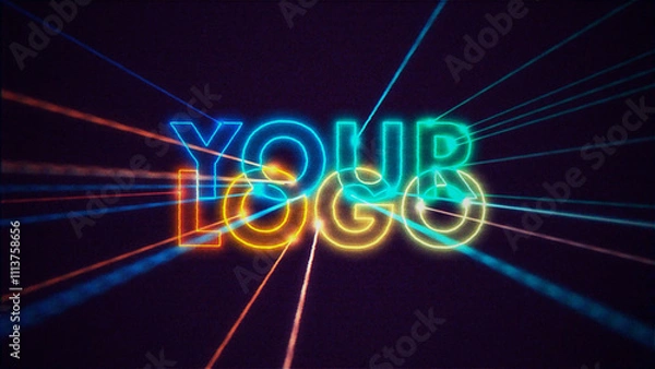 Fototapeta Retro Laser Logo