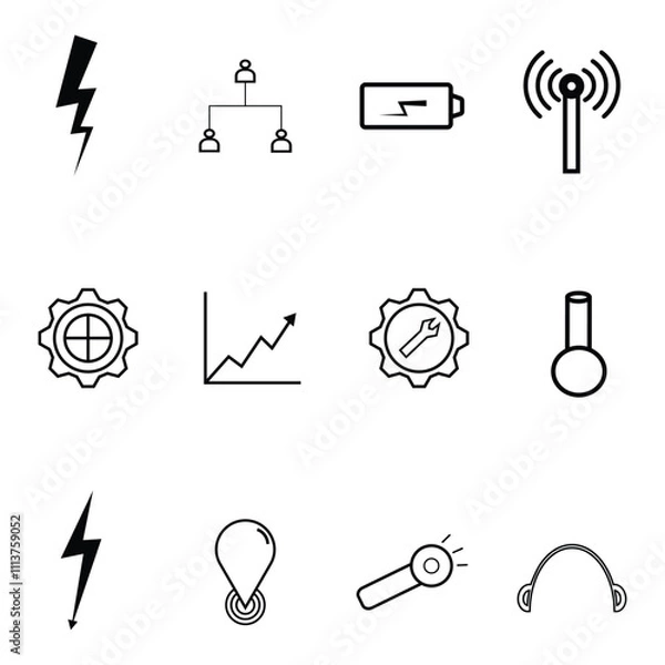 Obraz line icon set vector illustration
