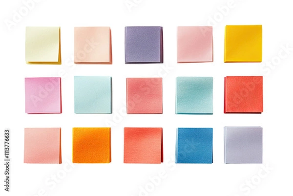 Fototapeta Multicolor post it notes isolated