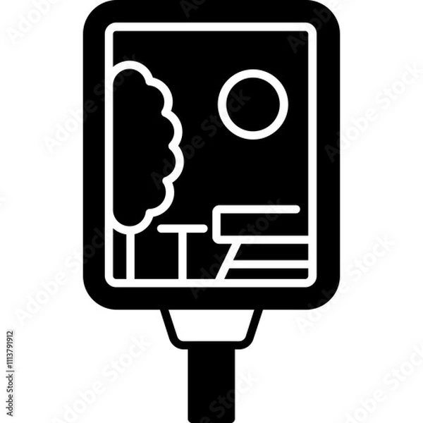 Obraz Rest Area Sign Icon