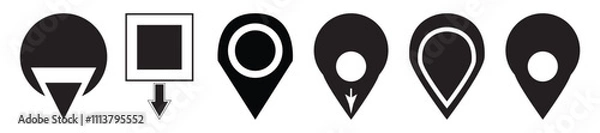 Fototapeta Location Pin Icon Map Marker Illustration
