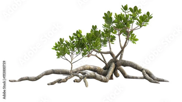Fototapeta Detailed 3D Render of Mangrove Roots Perfect for Educational and Creative Projects