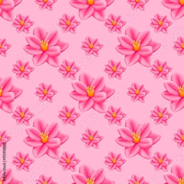 Fototapeta seamless pattern with flowers