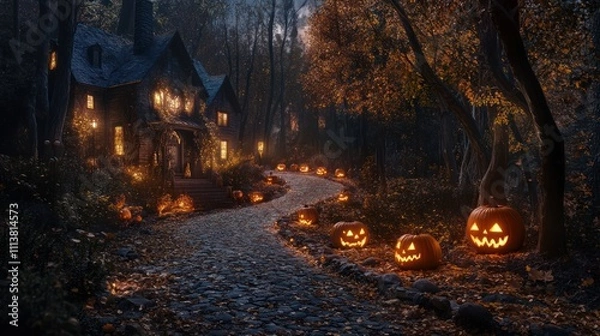 Fototapeta Enchanted Halloween Path