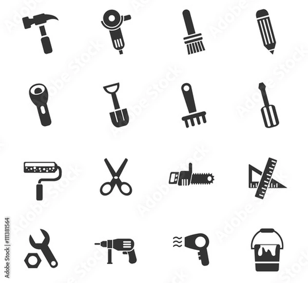 Obraz work tools icon set