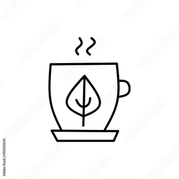 Fototapeta Simple Set of Coffee and Tea Related Vector Line