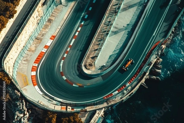 Obraz Aerial View of a Formula One Race Track
