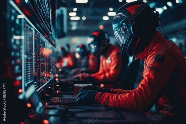 Obraz Race Control Room at Night