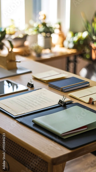 Obraz Escritorio de oficina ordenado. Generado con IA