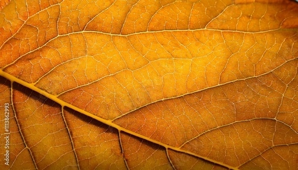 Fototapeta yellow leaf background. сlose up of leaf texture