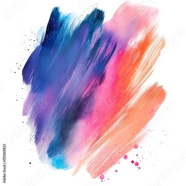 Obraz Abstract Colorful Paint Brush Strokes Artwork