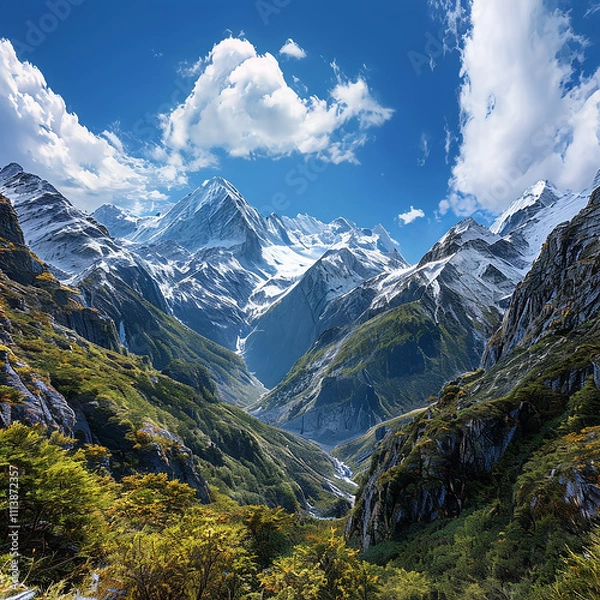 Obraz landscape with sky and clouds