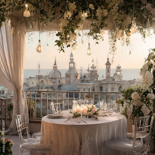 Obraz wedding reception at the hotel