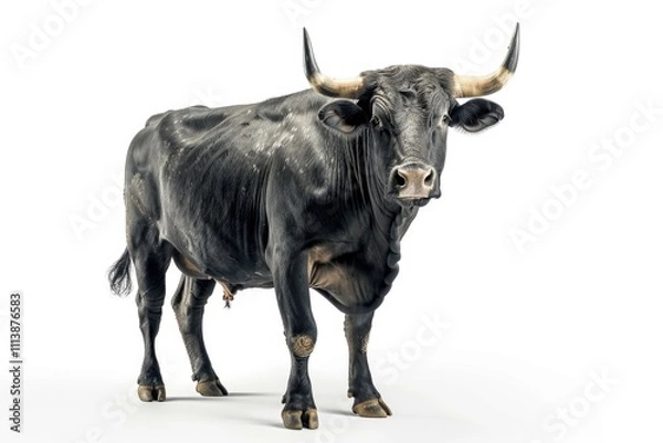 Fototapeta bull  bull isolated on white background