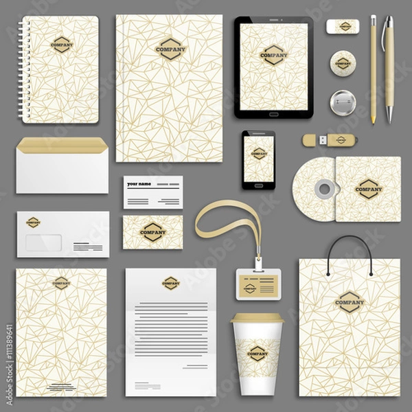 Fototapeta Corporate identity template set.