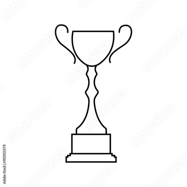 Fototapeta Trophy cup, winner cup, victory cup icon. Reward symbol sign for web and mobile
