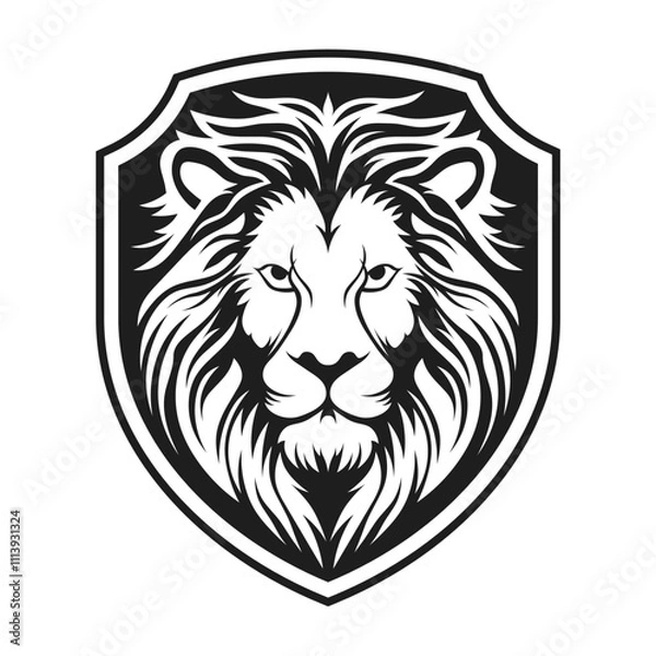 Obraz Lion head logo icon, lion face vector Illustration.