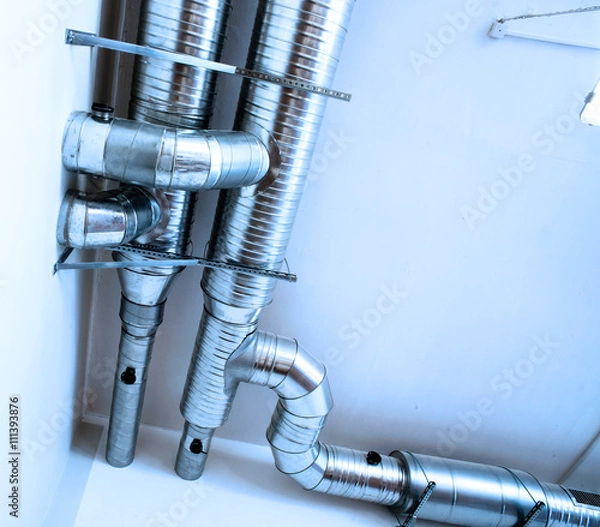 Fototapeta Ventilation pipes of an air condition