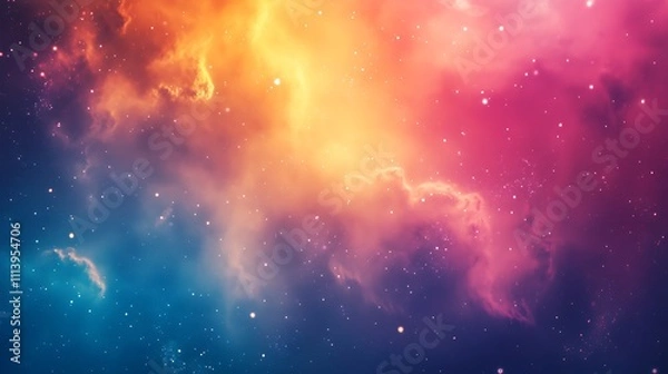 Obraz Glowing abstract galaxy illuminated by vibrant multi-colored cosmic energy image