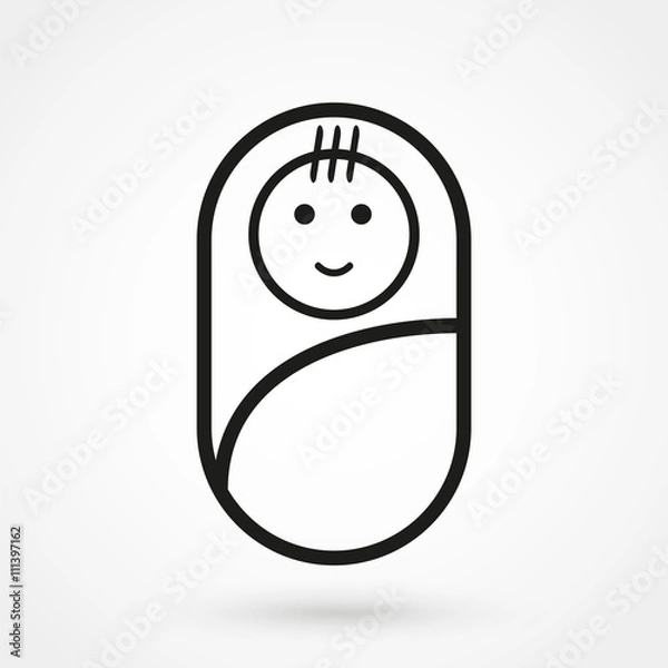 Obraz baby icon vector