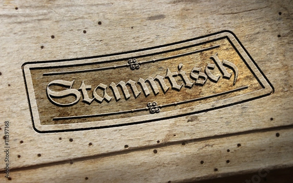 Obraz STAMMTISCH - Holz
