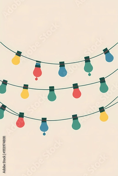 Obraz Christmas tree decorations symbolize the interconnectedness of global communities through technology and digital networks