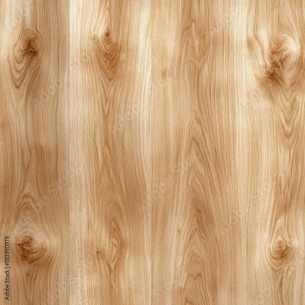 Fototapeta Seamless Light Oak Wood Surface with Even and Consistent Grain Texture