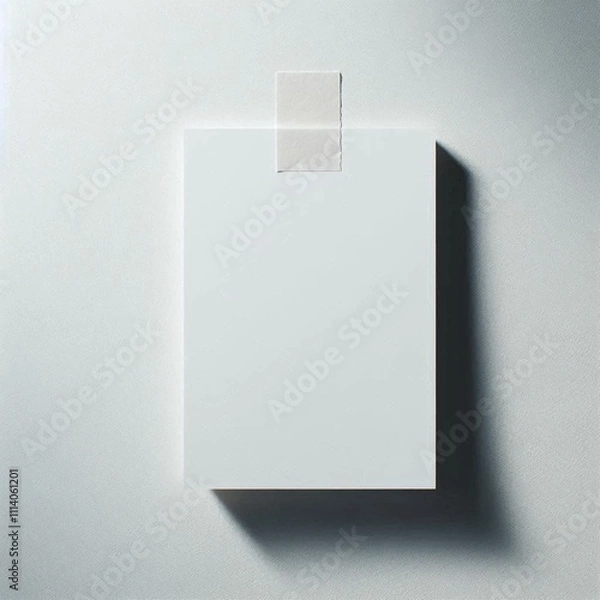 Obraz white wall with label