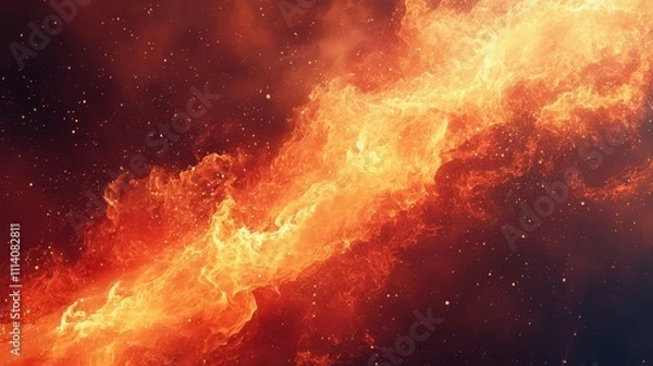 Fototapeta Bitcoin crypto currency crisis burning blazing flames concept, horizontal banner with copy space. Generative AI illustration