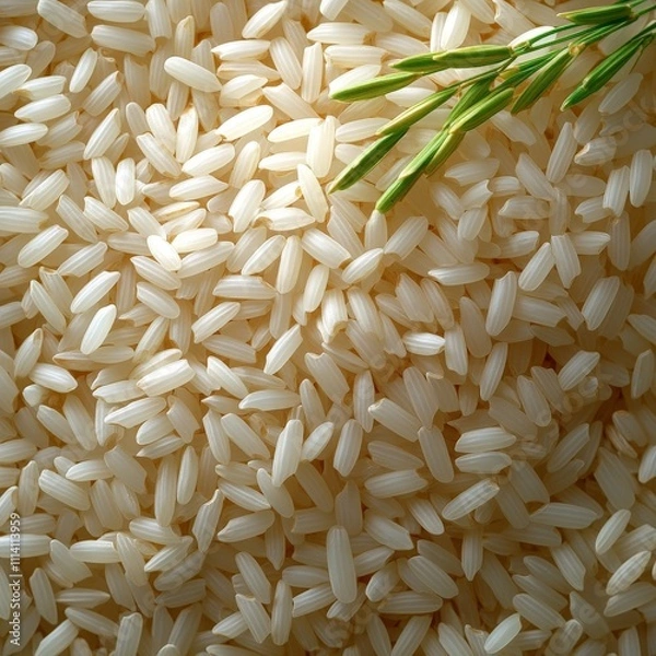 Fototapeta Yop view of white long-grain rice texture.