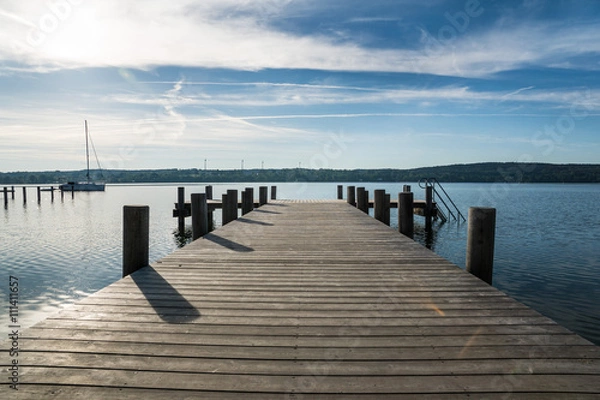 Fototapeta Starnberger See - Steg mit Seeblick