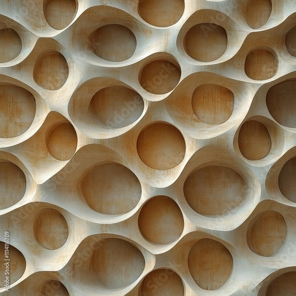 Fototapeta 3d light brown pattern of oval.