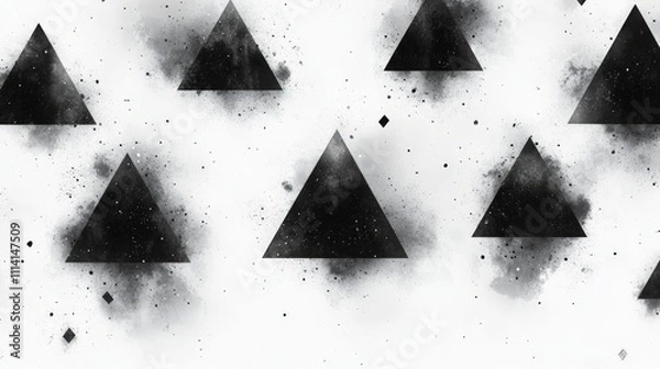 Obraz A modern seamless pattern of triangles on white.