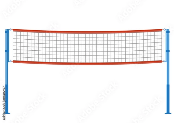 Fototapeta Vector volleyball net illustration.