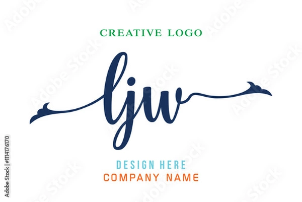 Obraz LJW  lettering logo is simple, easy to understand and authoritative