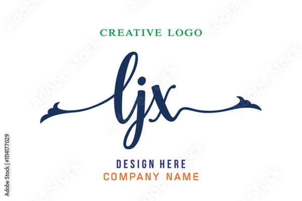 Fototapeta LJX  lettering logo is simple, easy to understand and authoritative
