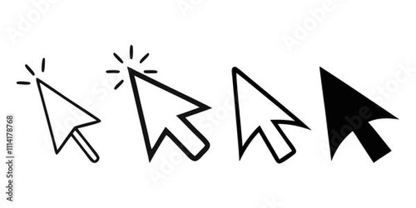 Fototapeta Mouse Cursor Icon Set