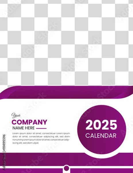 Fototapeta Calendar Design Template 2025