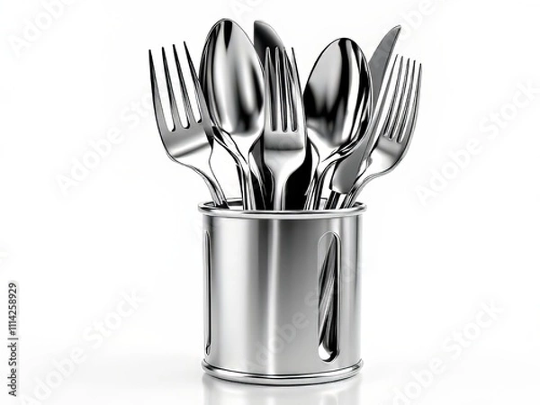 Obraz This cutlery organizer keeps your stainless steel utensils tidy.