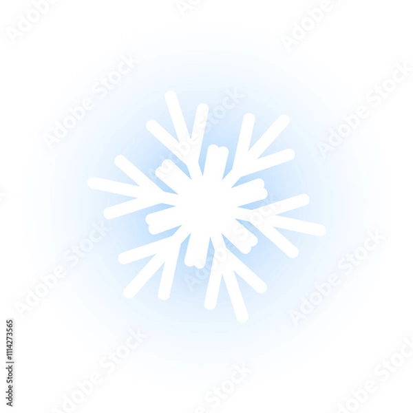 Obraz Snowflake, frozen element for winter design